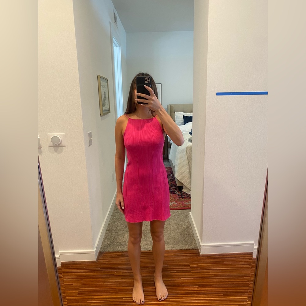 Zara Fuchsia Knit Mini Dress
